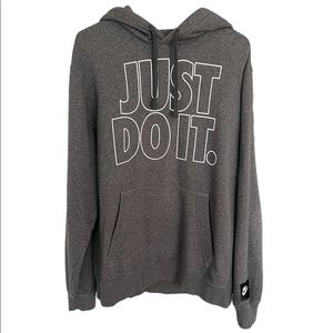 NIKE Grey “Just Do It” Hoodie